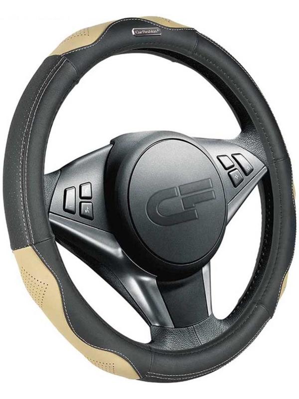 Оплетка Storm, кожа, черный/бежевый