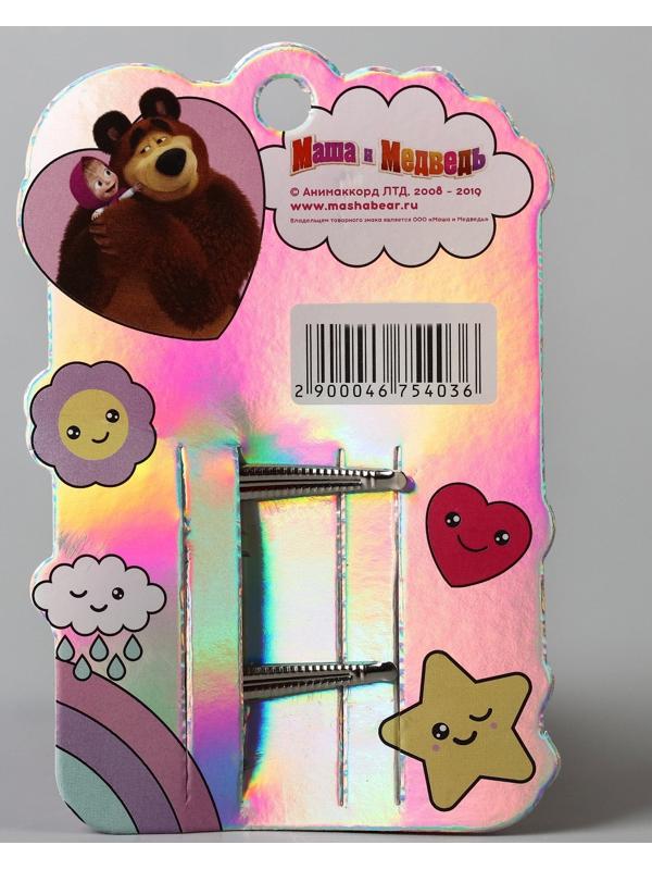 Набор заколок-розочек, Маша и Медведь, 2 шт  МИКС