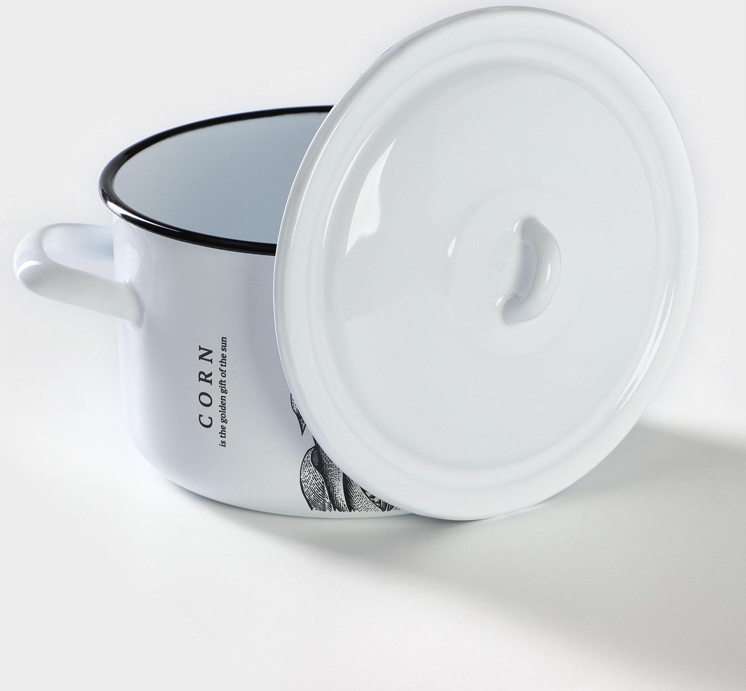 Кастрюля цилиндрическая, 2,9 л, индукция, рисунок МИКС