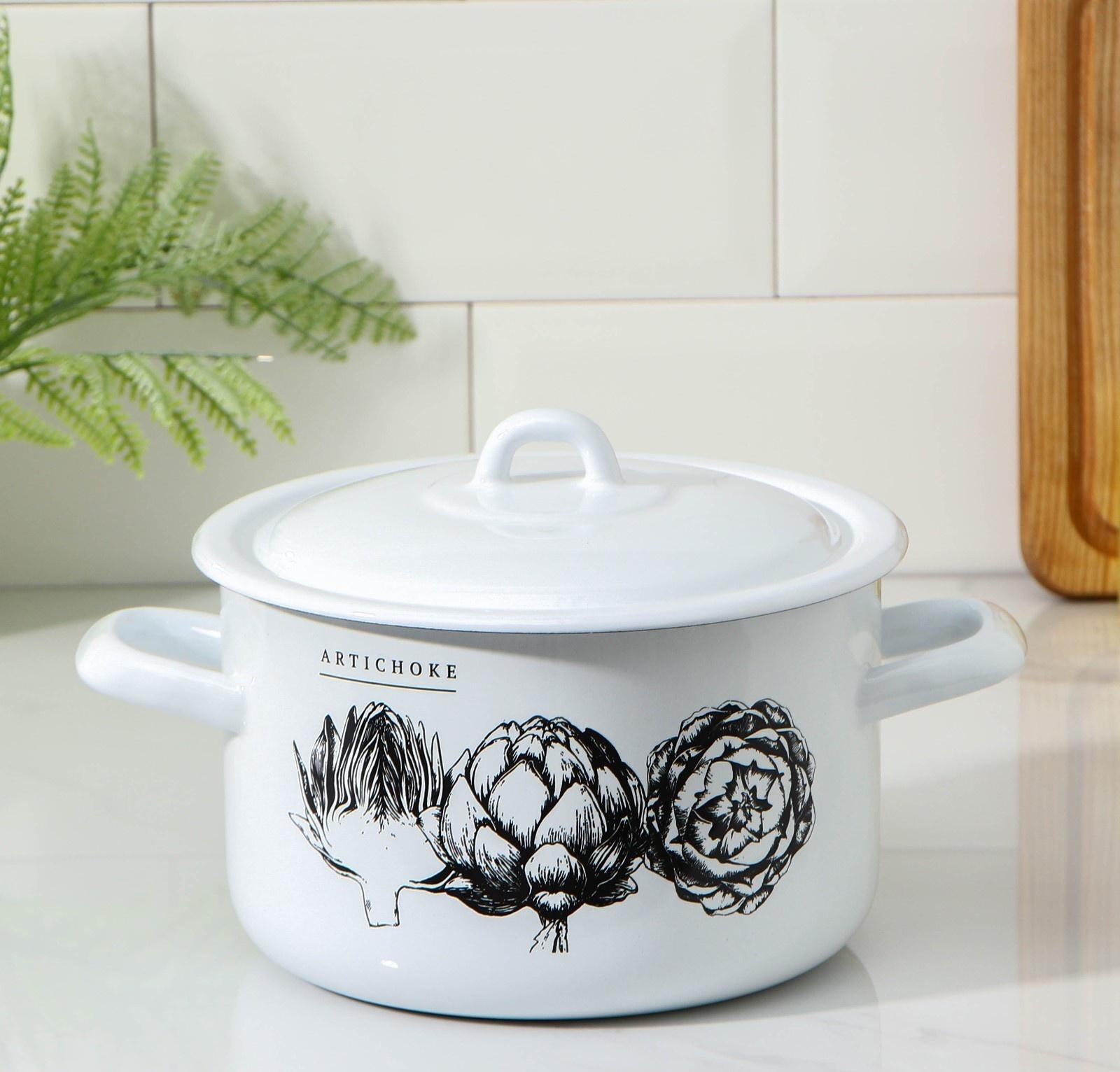 Кастрюля цилиндрическая, 2,9 л, индукция, рисунок МИКС