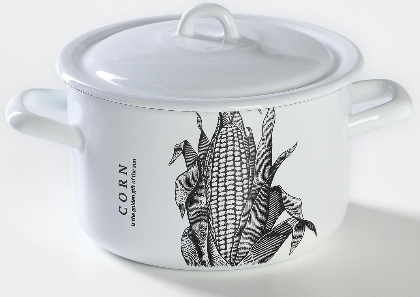 Кастрюля цилиндрическая, 2,9 л, индукция, рисунок МИКС