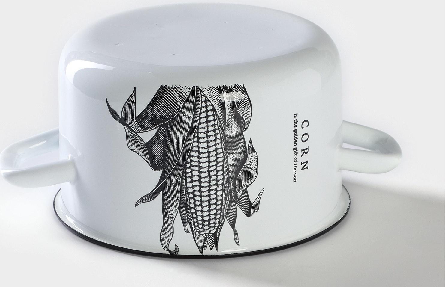 Кастрюля цилиндрическая, 2,9 л, индукция, рисунок МИКС