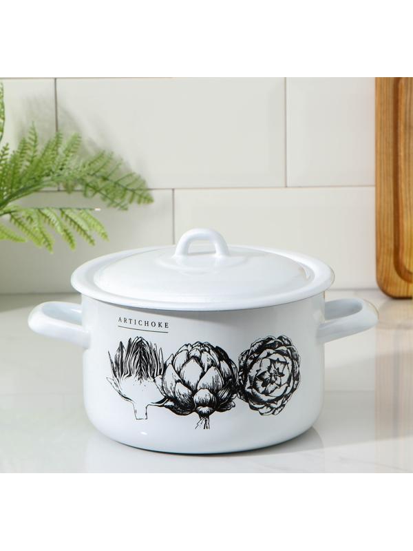 Кастрюля цилиндрическая, 2,9 л, индукция, рисунок МИКС