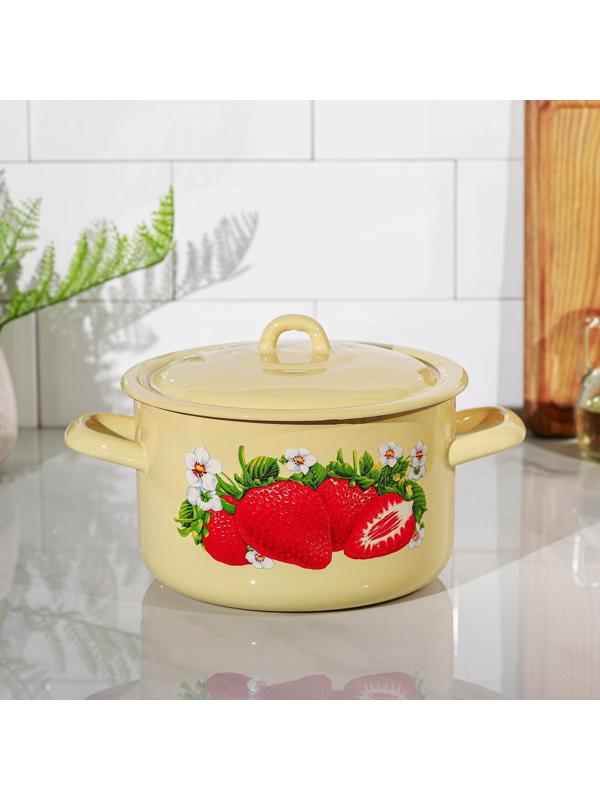 Кастрюля цилиндрическая, 2,9 л, индукция, рисунок МИКС