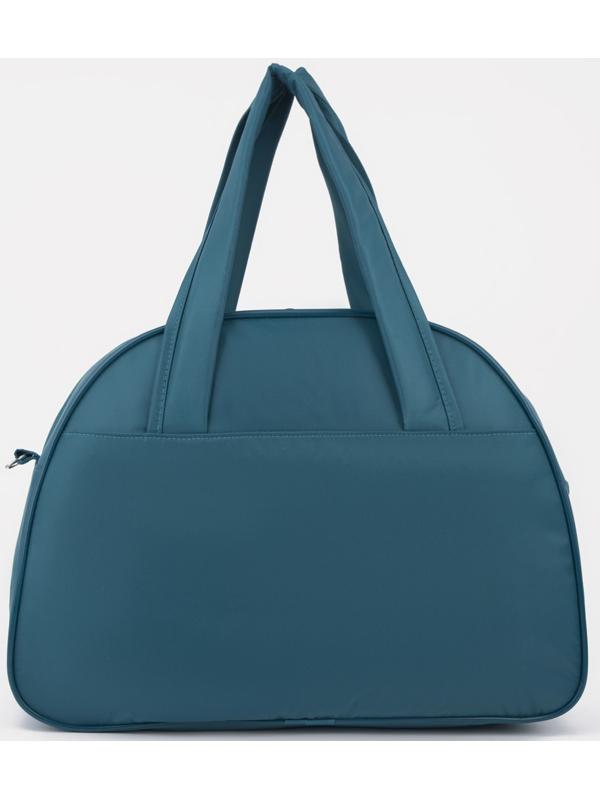 Сумка спортивная на молнии, без подкладки, наружный карман, цвет бирюзовый