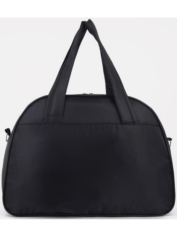 Сумка спортивная на молнии, без подкладки, наружный карман, цвет чёрный