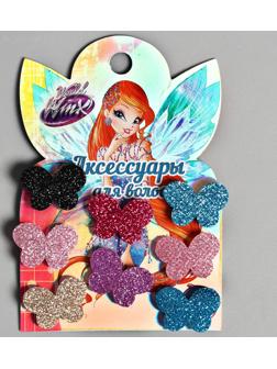 Заколки для волос «Липучки», бабочки, 8 шт., ВИНКС