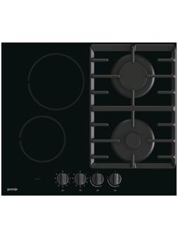 Варочная поверхность Gorenje GCE691BSC, комбинированная, 4 конфорки, 60 см, Hi-Light, чёрная