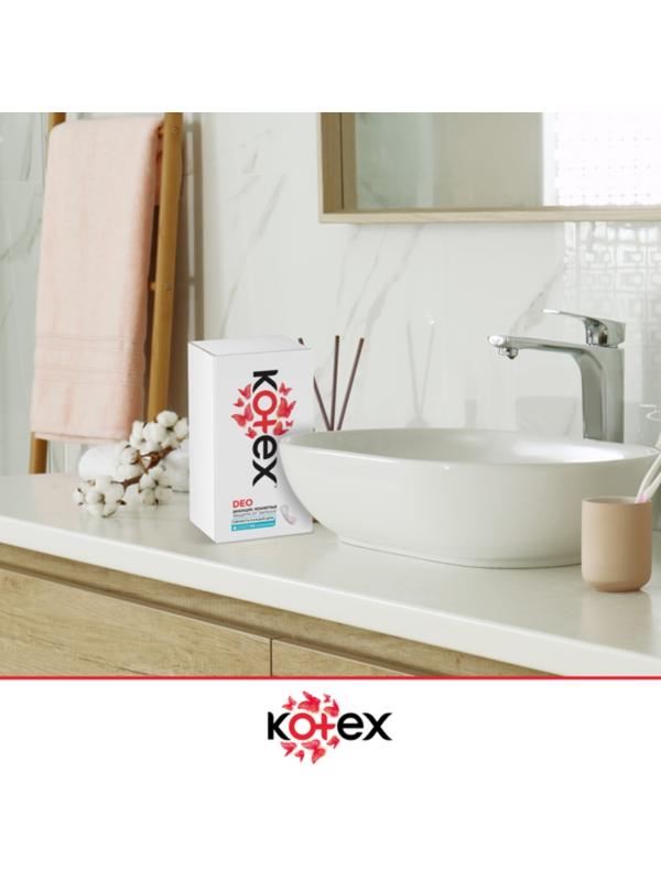 Ежедневные прокладки Kotex, ультратонкие део, мультиформ 56 шт.