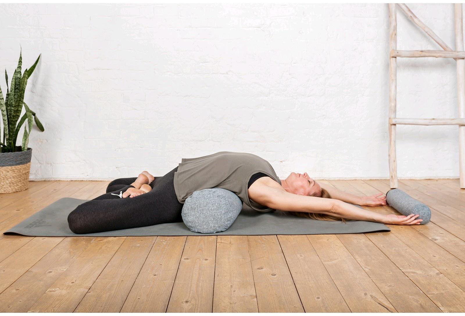 Болстер валик, 60х22 см, цвет серый