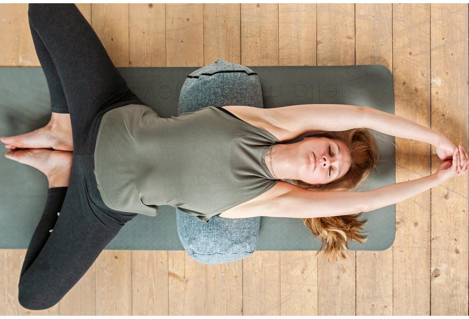 Болстер валик, 60х22 см, цвет серый