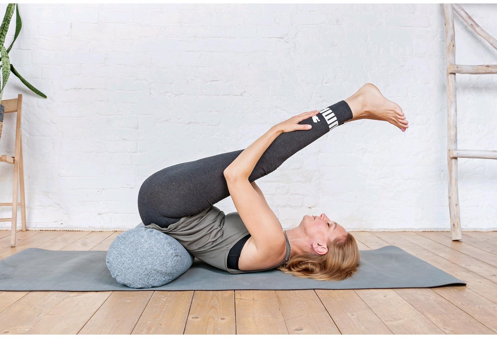 Болстер валик, 60х22 см, цвет серый