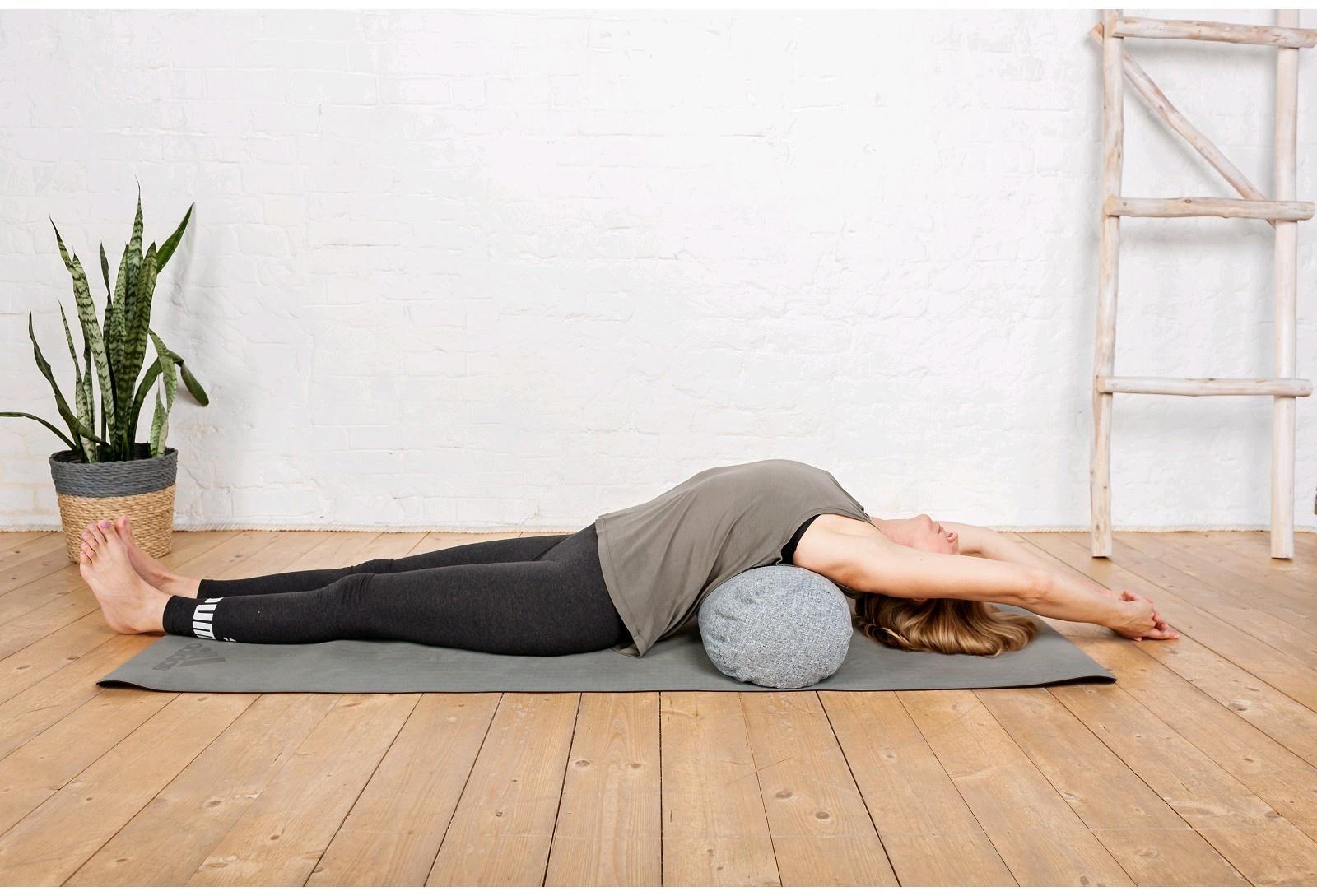 Болстер валик, 60х22 см, цвет серый