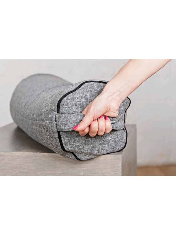 Болстер валик, 60х22 см, цвет серый