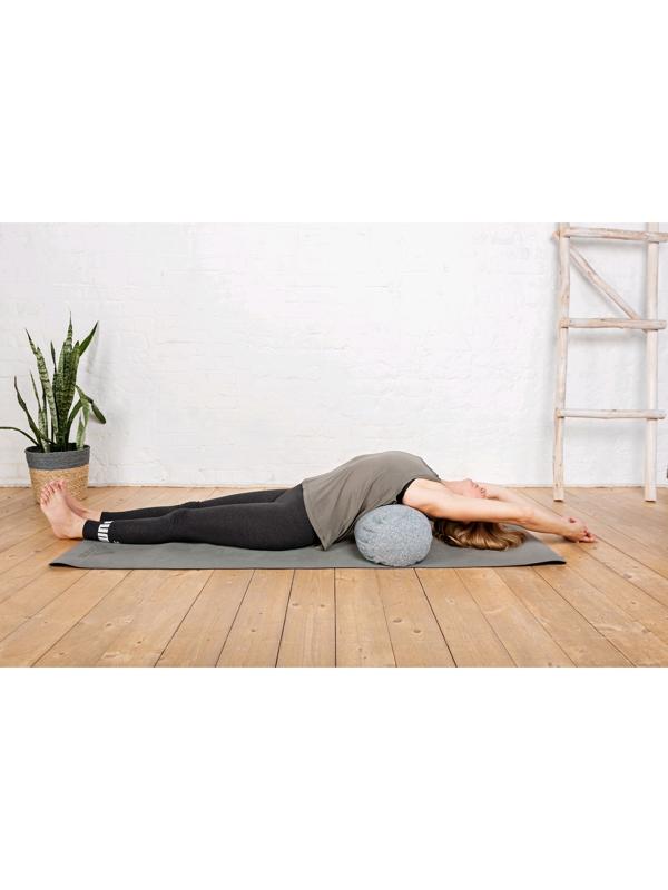 Болстер валик, 60х22 см, цвет серый