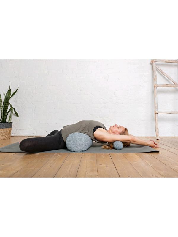 Болстер валик, 60х22 см, цвет серый