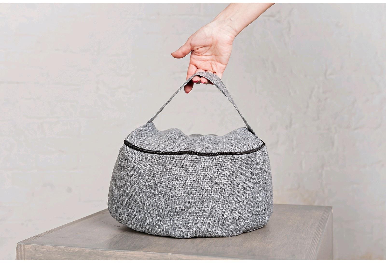 Болстер круглый, 33х16 см, цвет серый