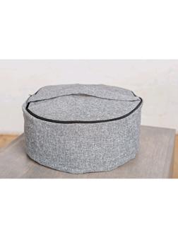 Болстер круглый, 33х16 см, цвет серый