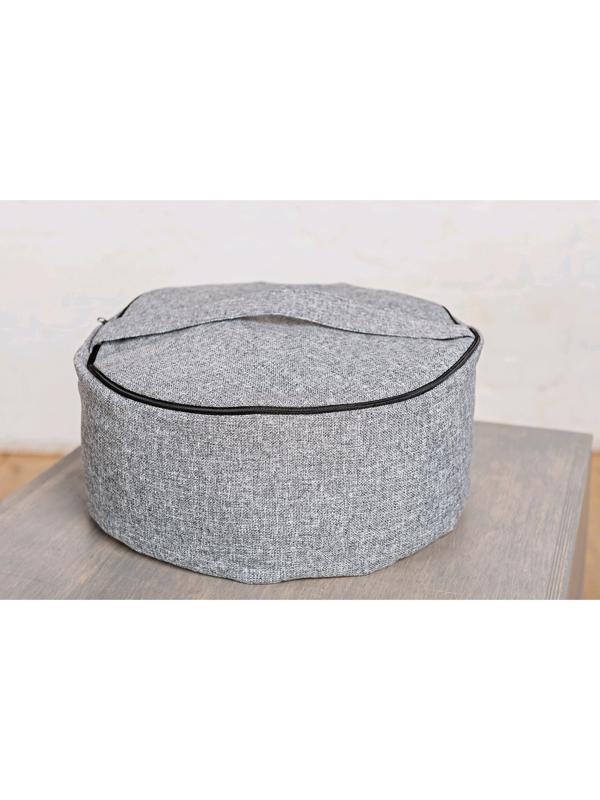 Болстер круглый, 33х16 см, цвет серый