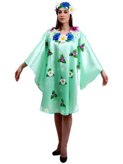 Карнавальный костюм «Весна», взрослый, платье, головной убор