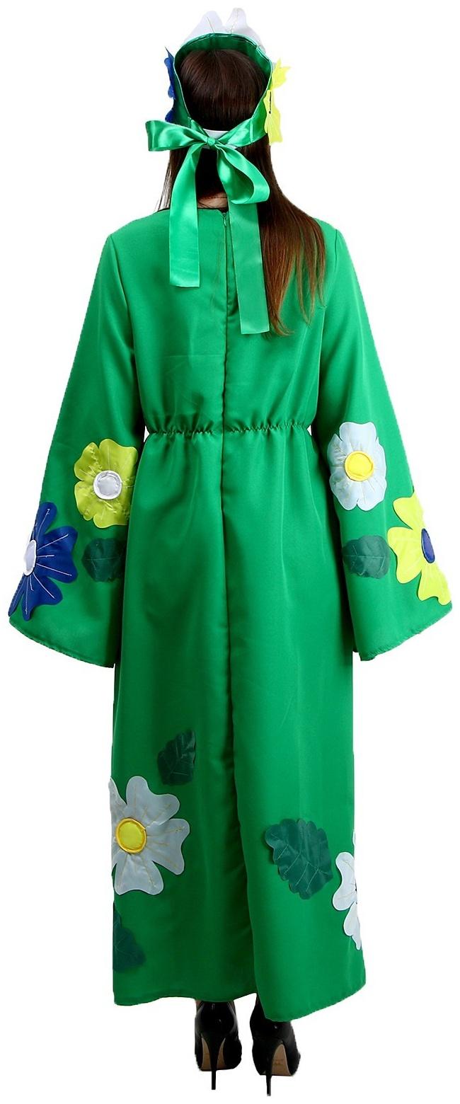 Карнавальный костюм «Полянка», платье, головной убор, р. 46-48