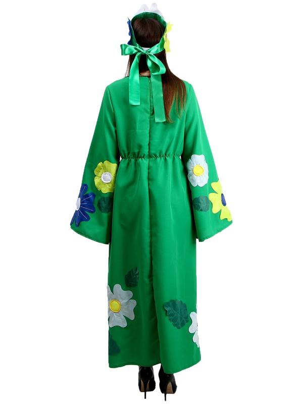 Карнавальный костюм «Полянка», платье, головной убор, р. 46-48