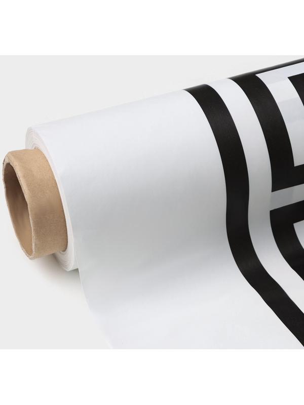 Клеёнка столовая на нетканой основе Доляна «Стэф», ширина 140 см, рулон 20 м, цвет белый