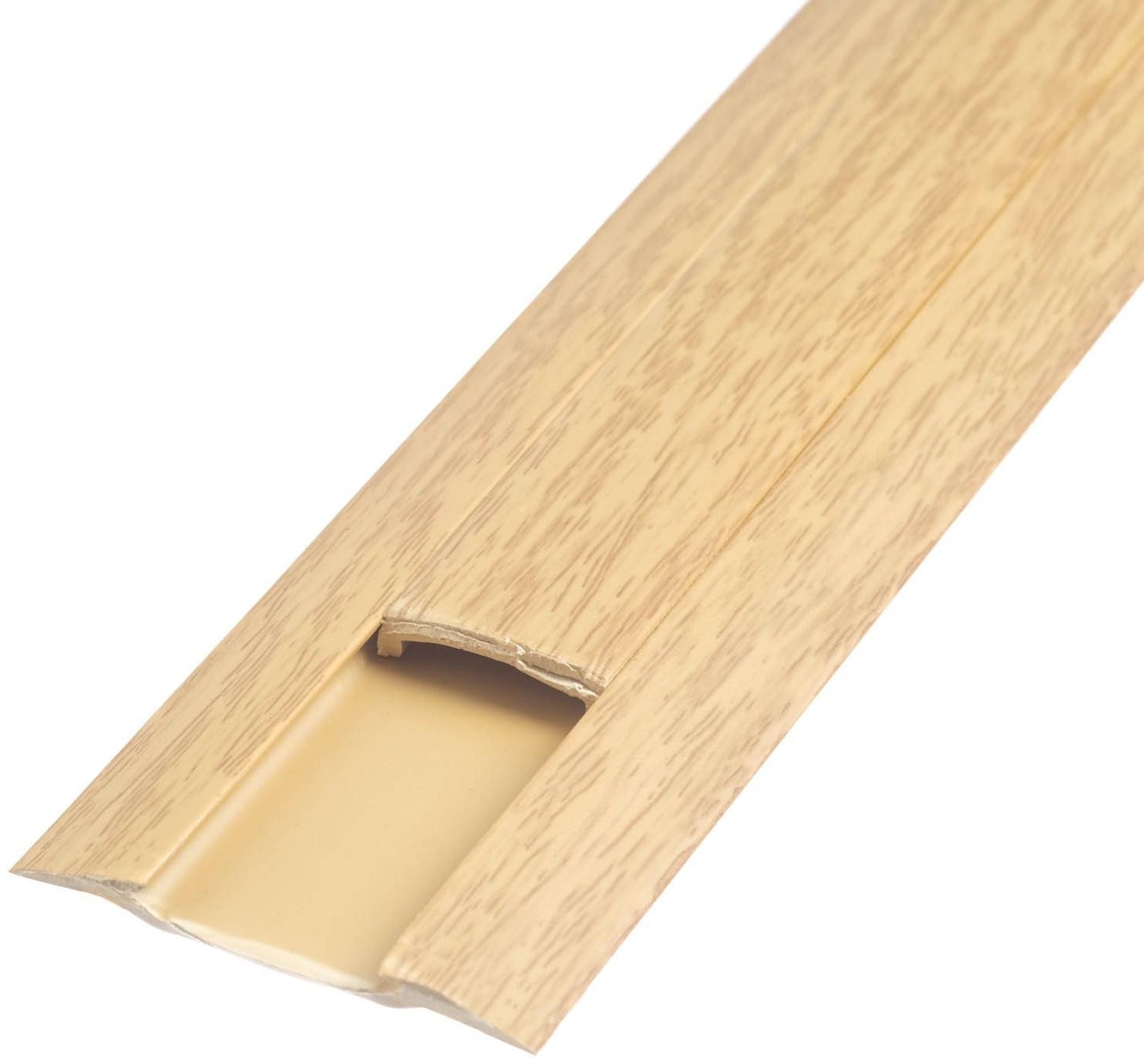 Порог с монтажным каналом 36мм 0,9м Идеал, Дуб светлый