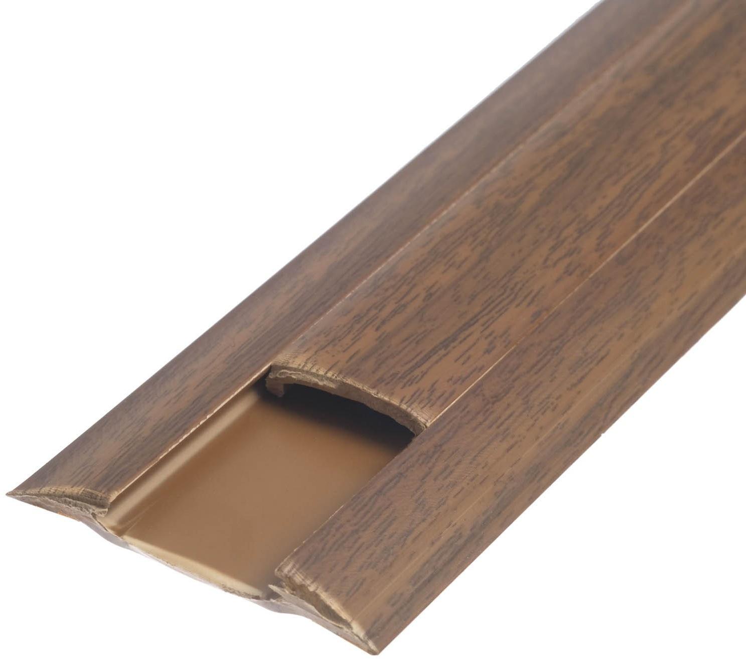 Порог с монтажным каналом 36мм 0,9м Идеал, Орех