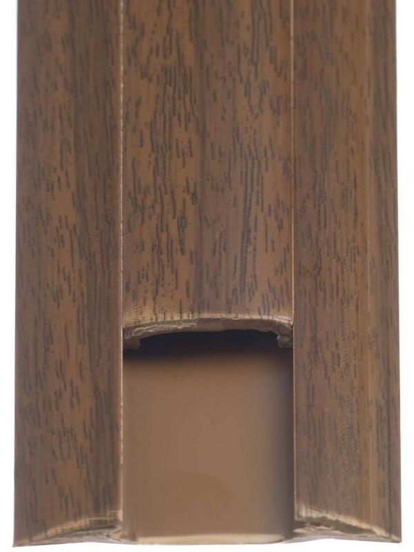 Порог с монтажным каналом 36мм 0,9м Идеал, Орех