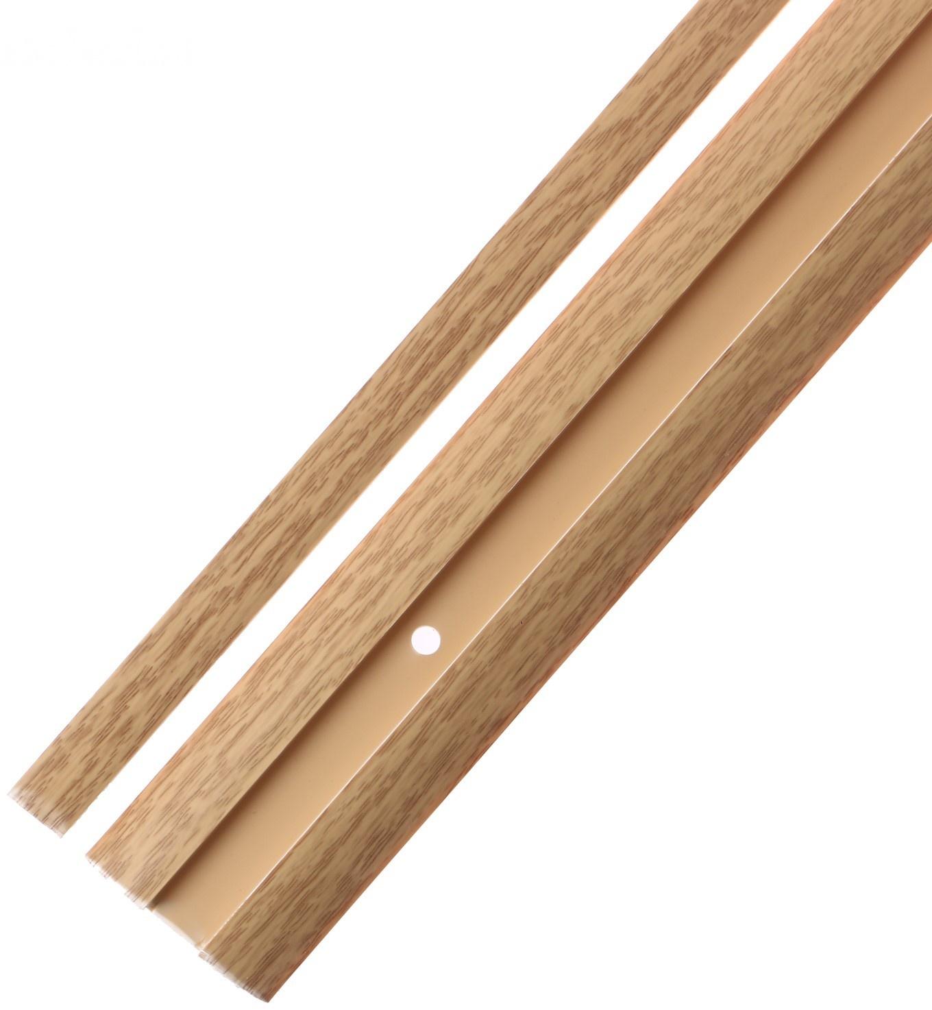 Порог с монтажным каналом 42мм 0,9м Идеал, Дуб светлый