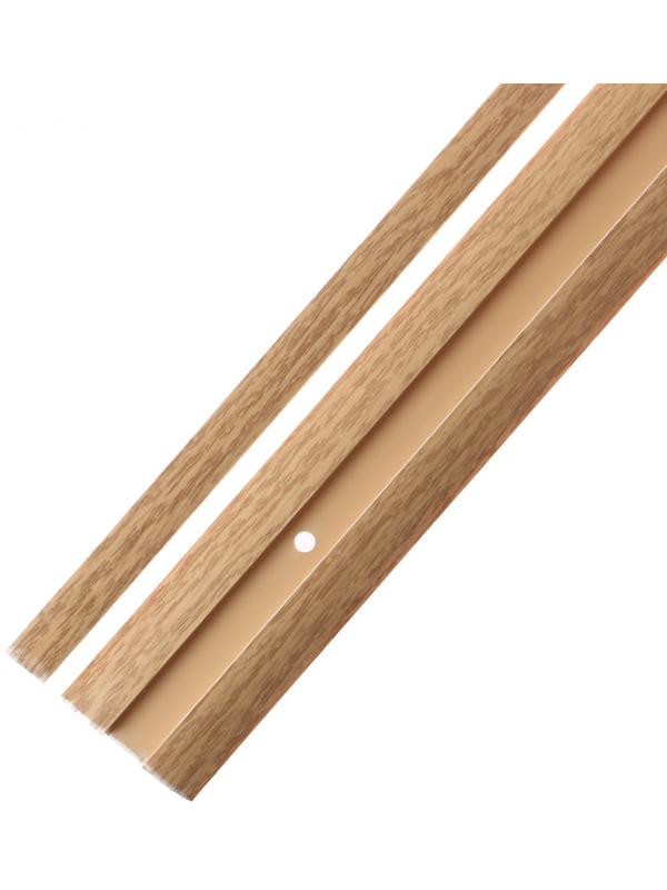 Порог с монтажным каналом 42мм 0,9м Идеал, Дуб светлый