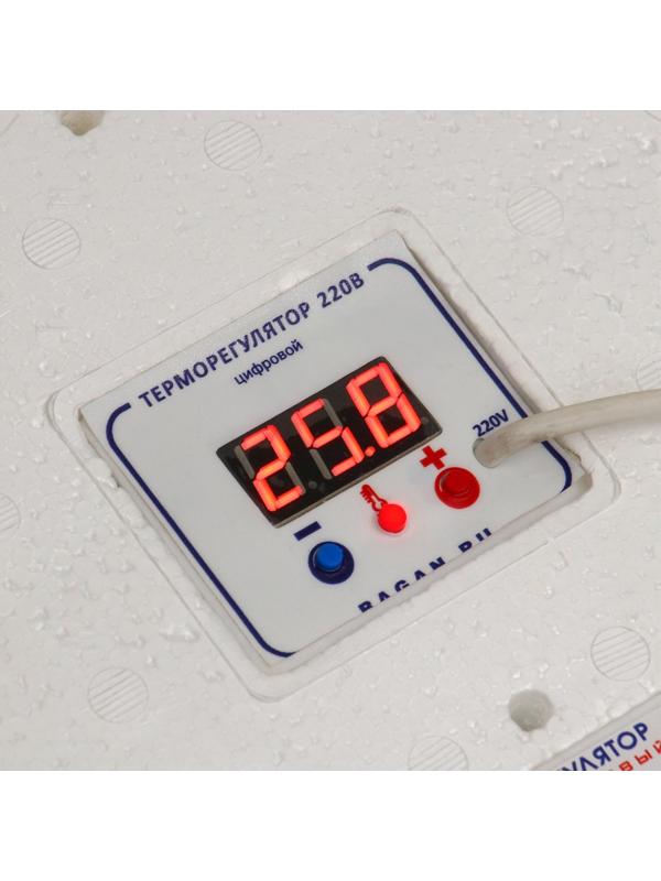 Инкубатор бытовой, на 63 яйца, автоматический переворот, цифровой термометр, 220 В/12 B