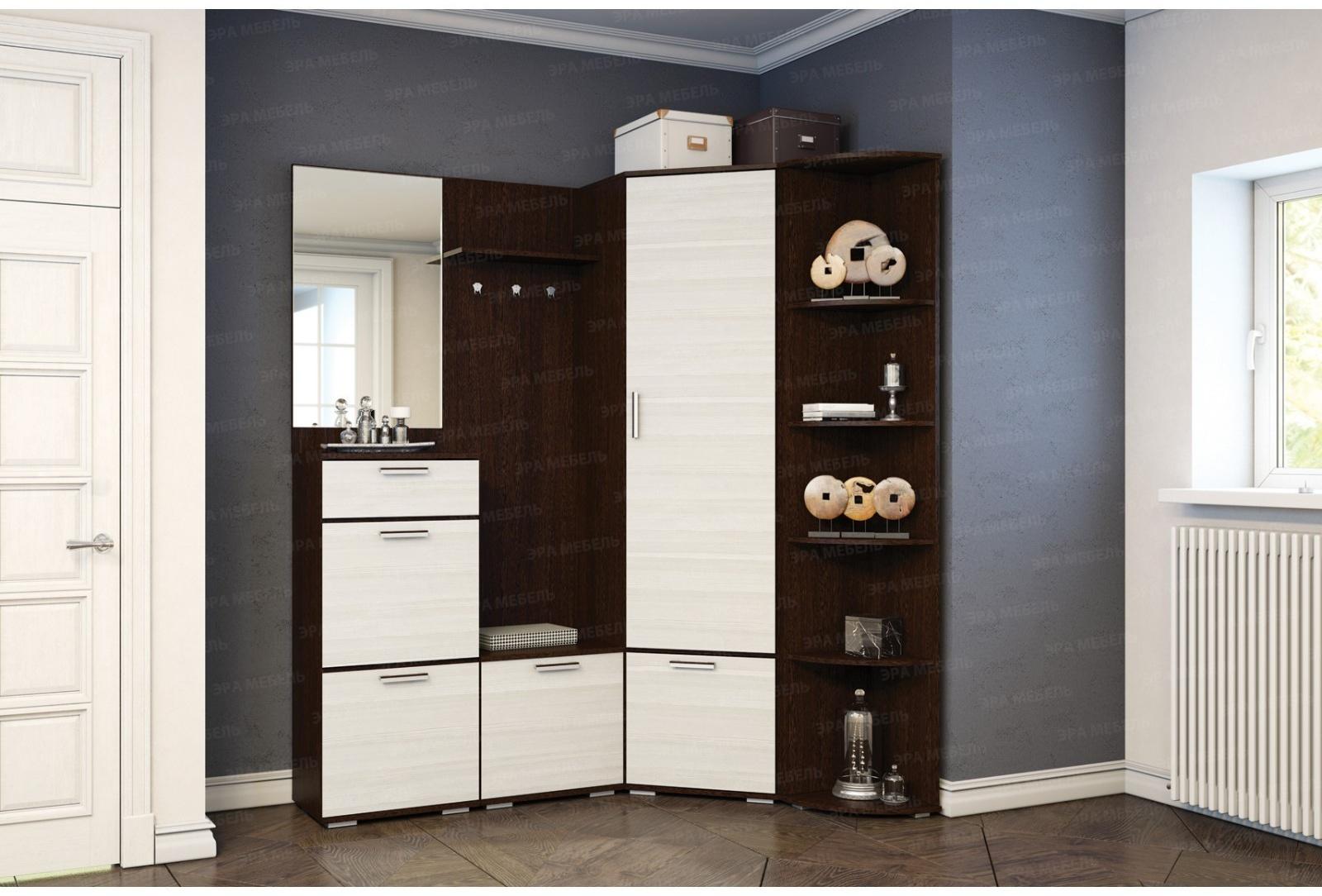 Шкаф угловой Ника, 701х701х2032х354, Венге/Лоредо