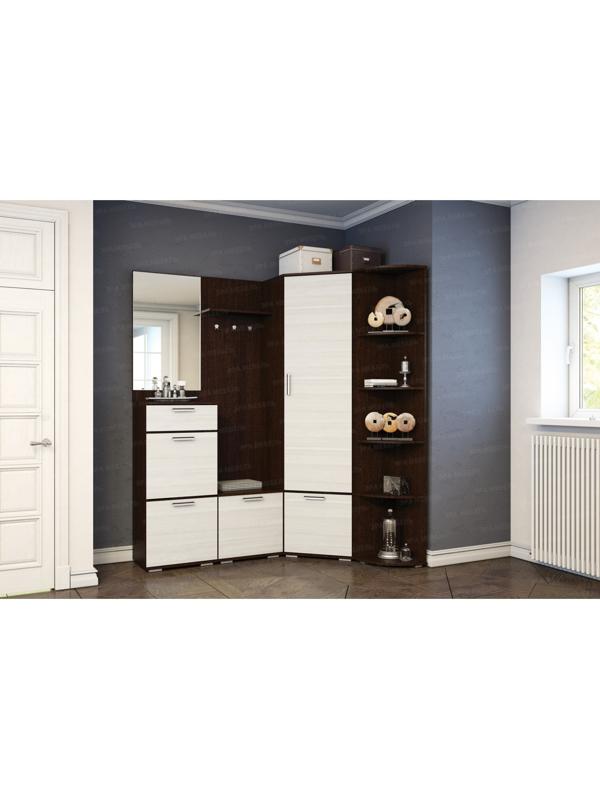 Шкаф угловой Ника, 701х701х2032х354, Венге/Лоредо