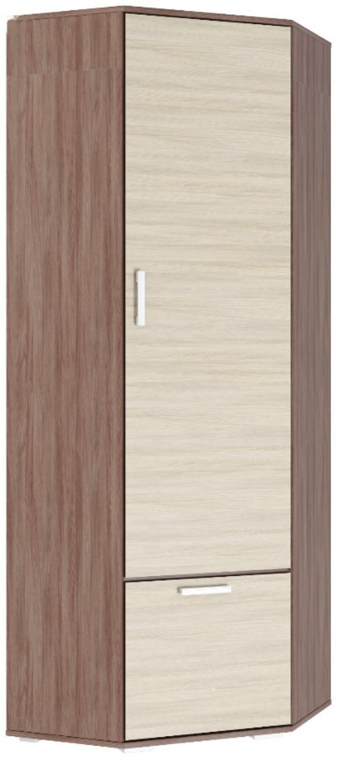 Шкаф угловой Ника, 701х701х2032х354, Ясень шимо светлый/Ясень шимо темный