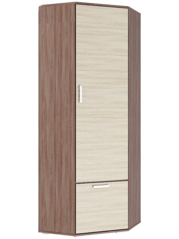 Шкаф угловой Ника, 701х701х2032х354, Ясень шимо светлый/Ясень шимо темный