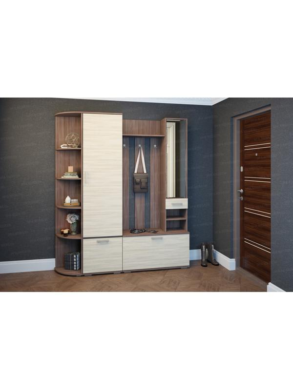 Шкаф бельевой Ника, 500х354х2032, Ясень шимо светлый/Ясень шимо темный