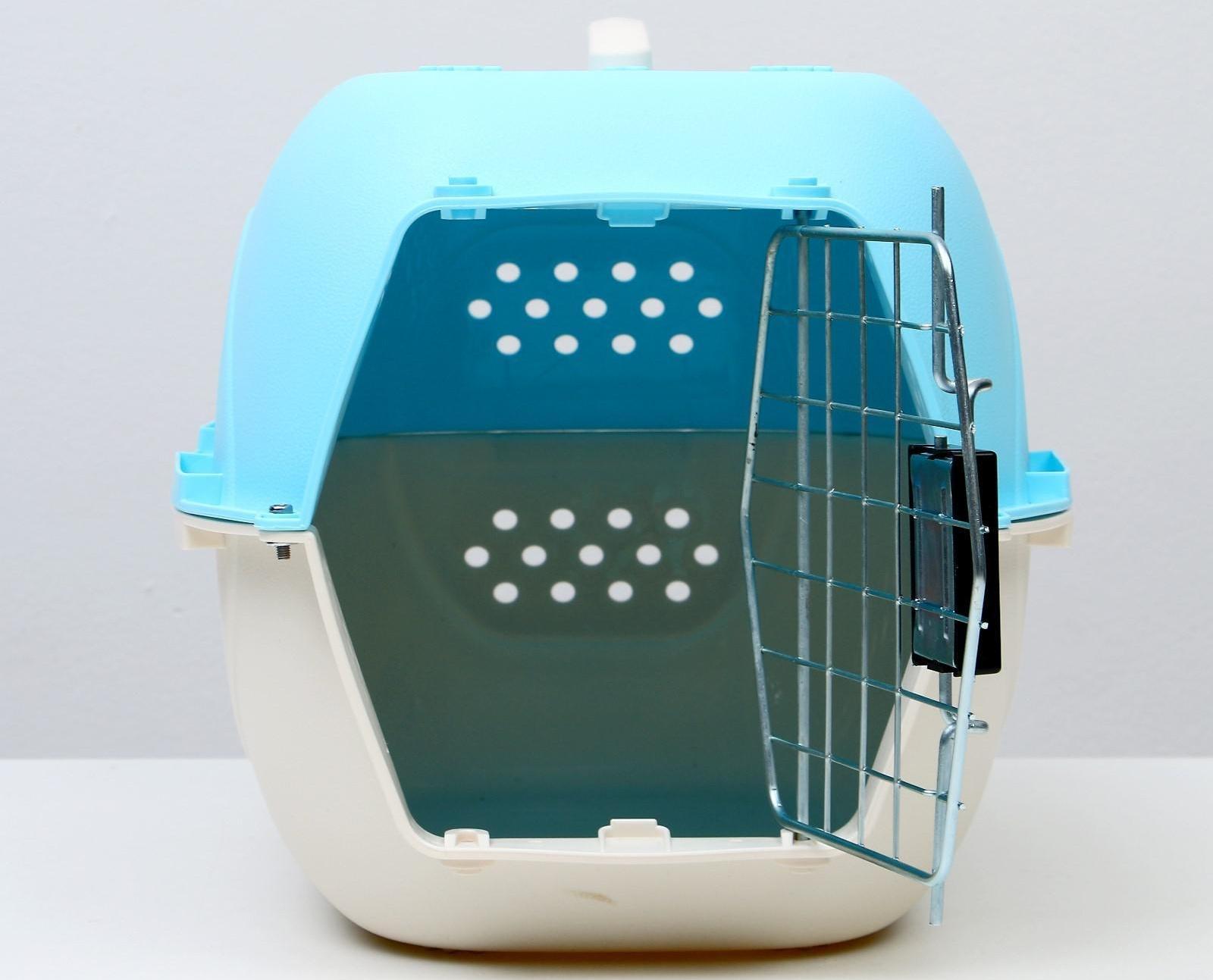 Переноска пластиковая, 47,5 х 33 х 31 см, голубая