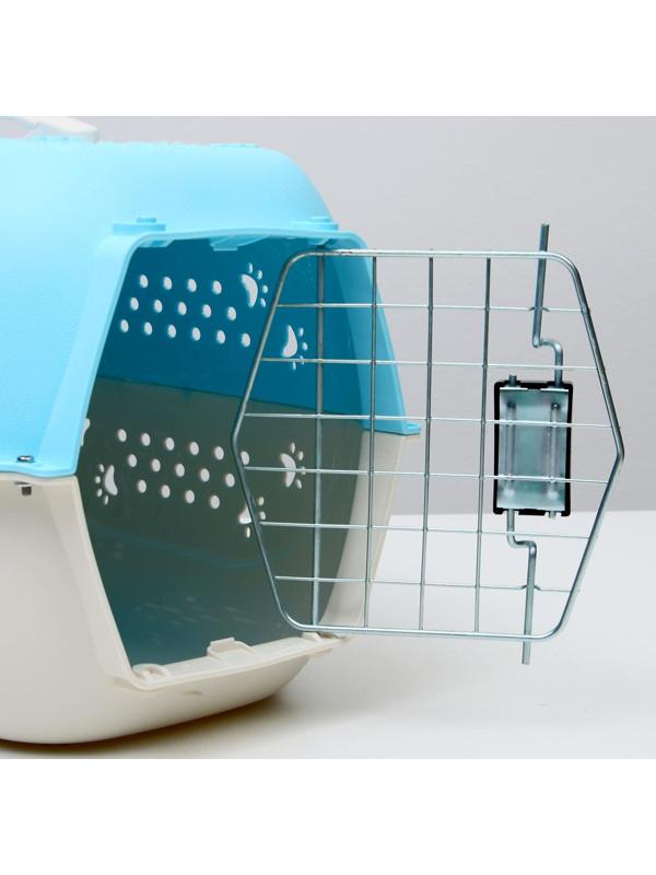 Переноска пластиковая, 47,5 х 33 х 31 см, голубая