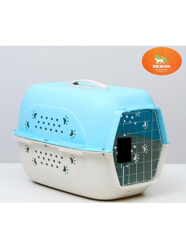 Переноска пластиковая, 47,5 х 33 х 31 см, голубая