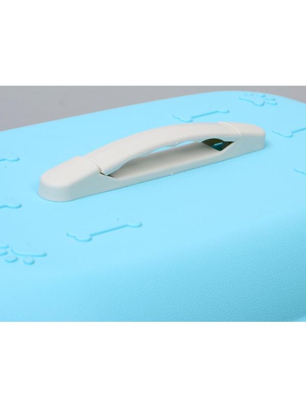 Переноска пластиковая, 47,5 х 33 х 31 см, голубая