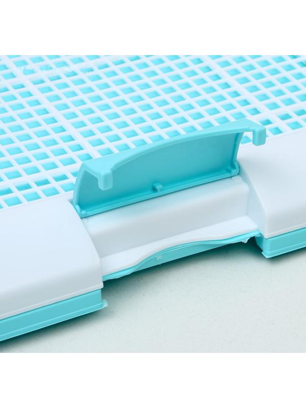 Туалет для собак с сеткой и столбиком, 63,5 х 47 х 5 см, голубой