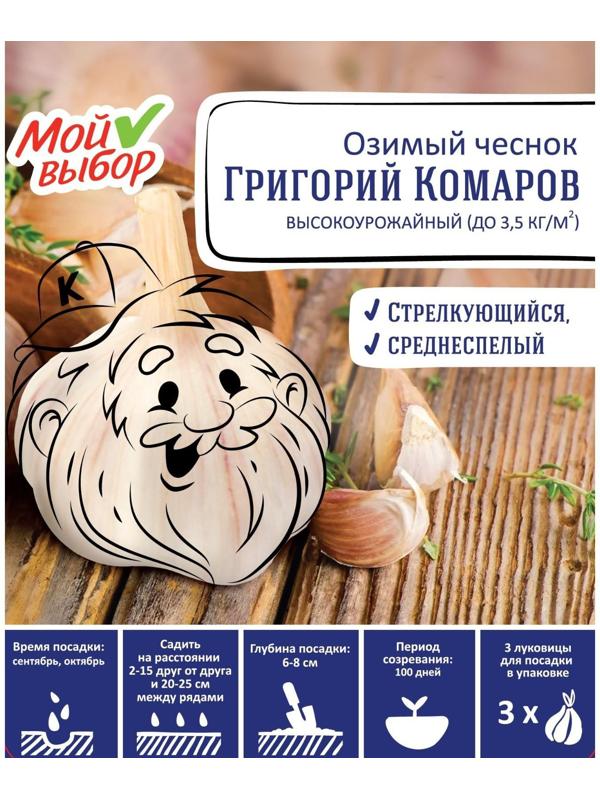 Чеснок озимый Григорий Комаров 50+, упаковка 3 шт