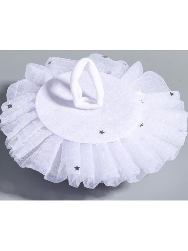 Бант для волос, ВИНКС, белый со звездами, 11 см