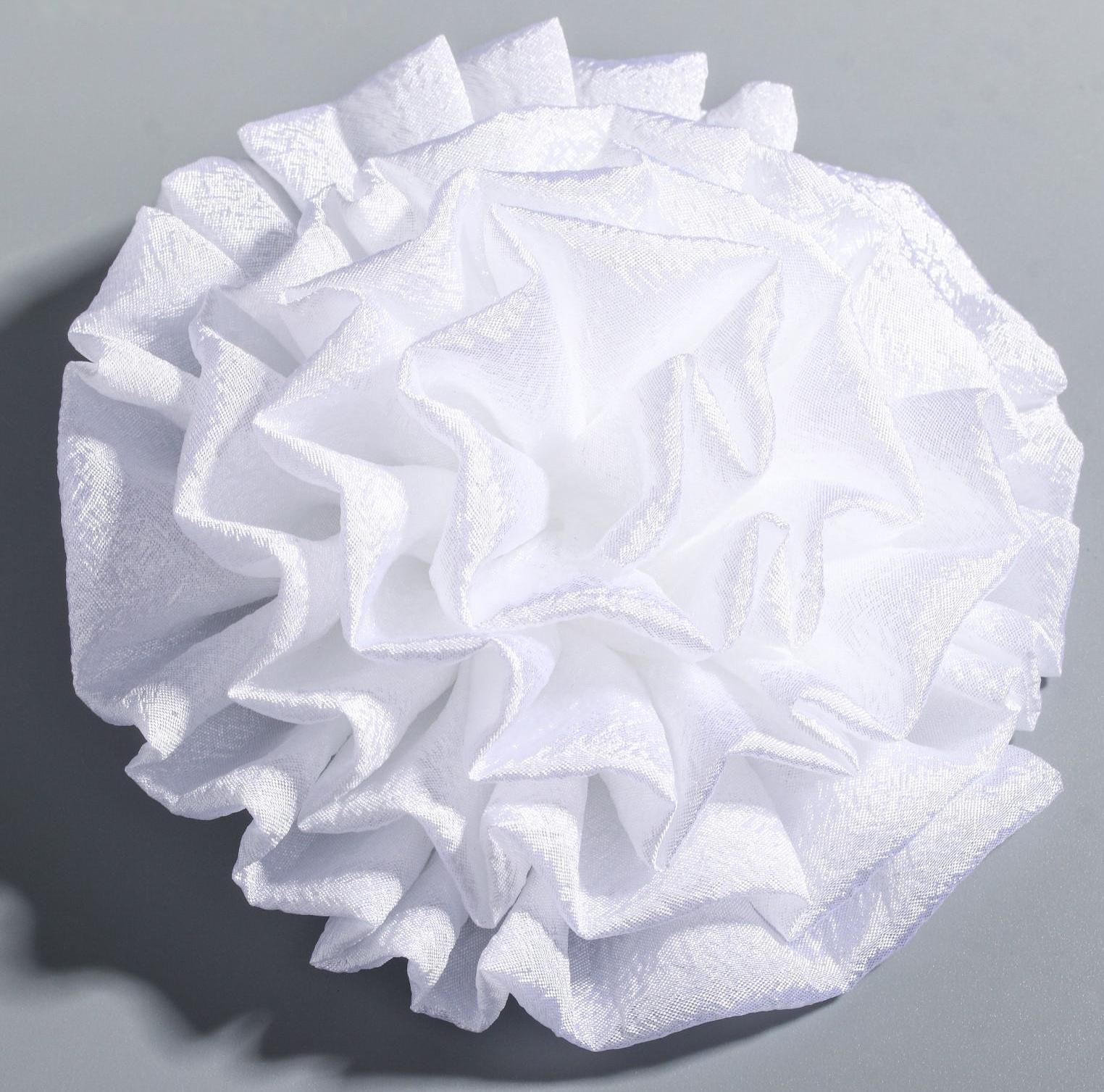 Бант для волос, ВИНКС, белый пышный, 11 см