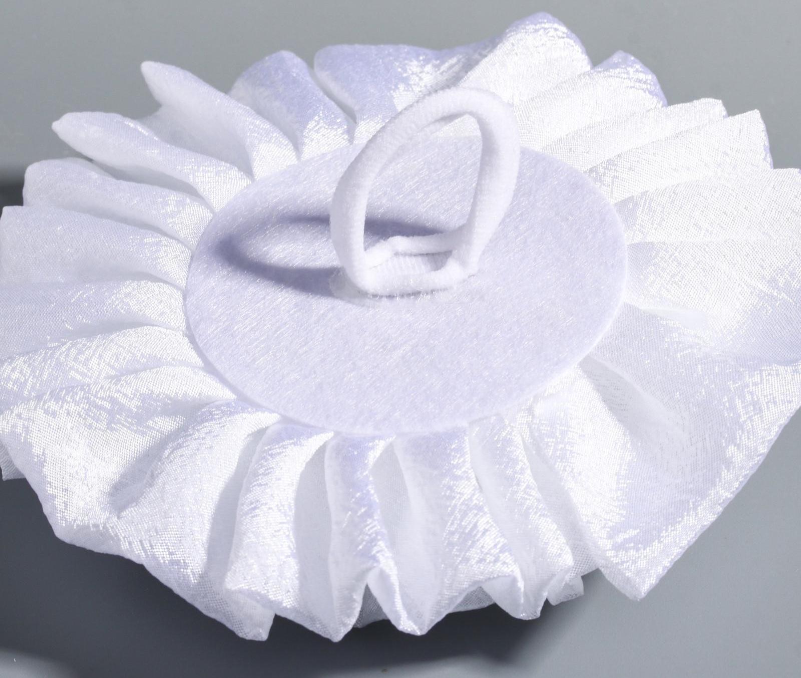 Бант для волос, ВИНКС, белый пышный, 11 см