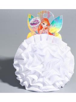 Бант для волос, ВИНКС, белый пышный, 11 см