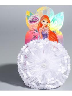 Бант для волос, ВИНКС, с розочкой и лентой, 7,5 см