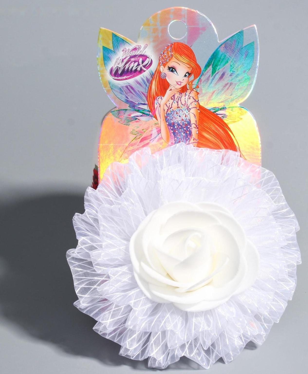 Бант-розочка для волос, ВИНКС, 7,5 см